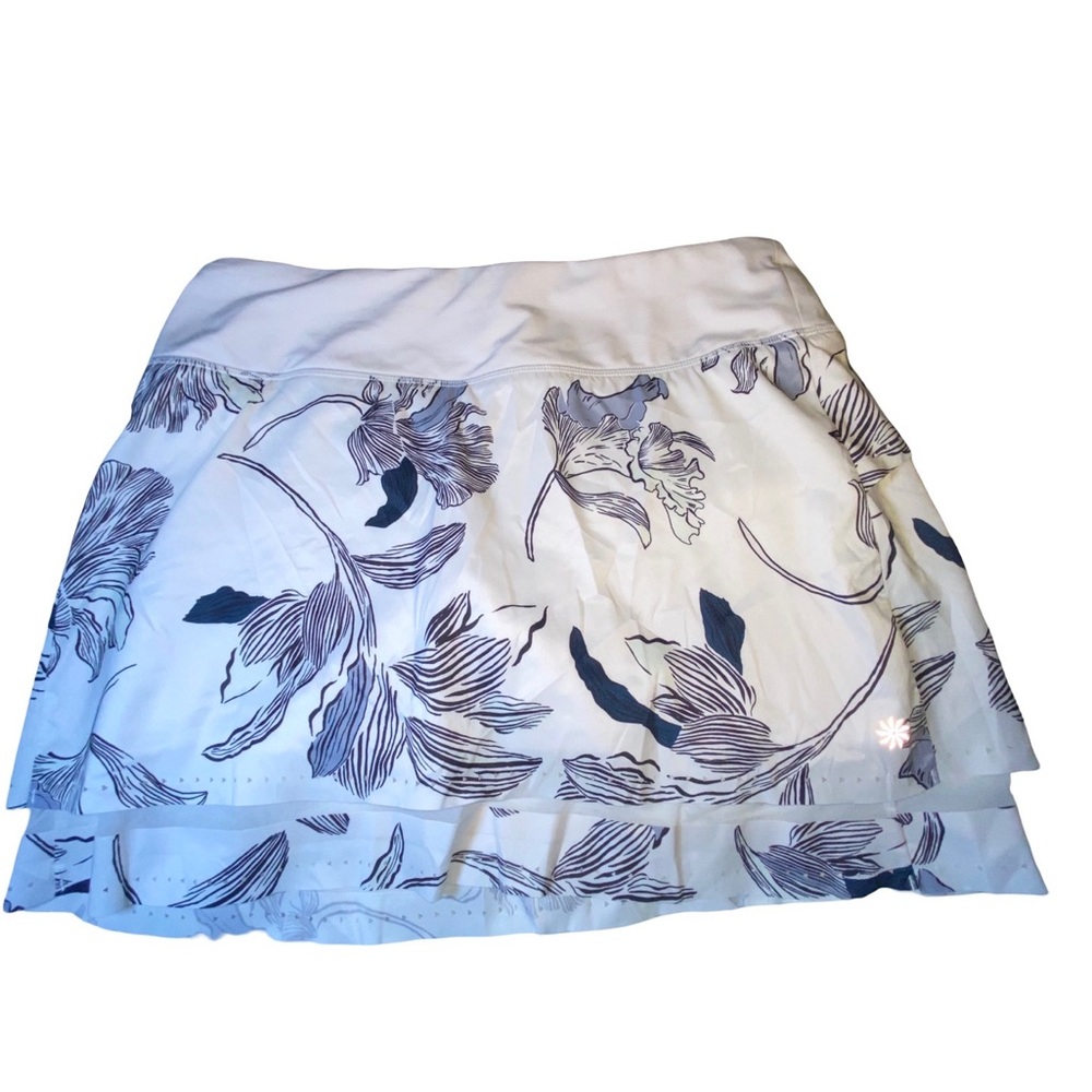 Athleta Flowers white skort skirt size S